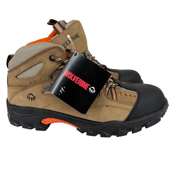 Wolverine Durant Work Boot Mens 10 EW Brown Leather Waterproof Steel Toe Safety - Picture 2 of 13